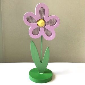 Vintage Wooden Flower Shelf Sitter Decoration 11” Farmhouse Country Cottage